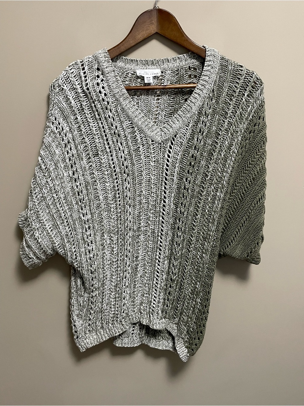 Northern Reflections Knit Cotton V-Neck Sweater Women’s Medium